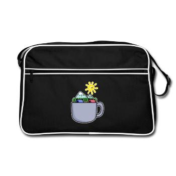 Café Mountain Mountains Summit - Sac Retro - noir/blanc - Devant