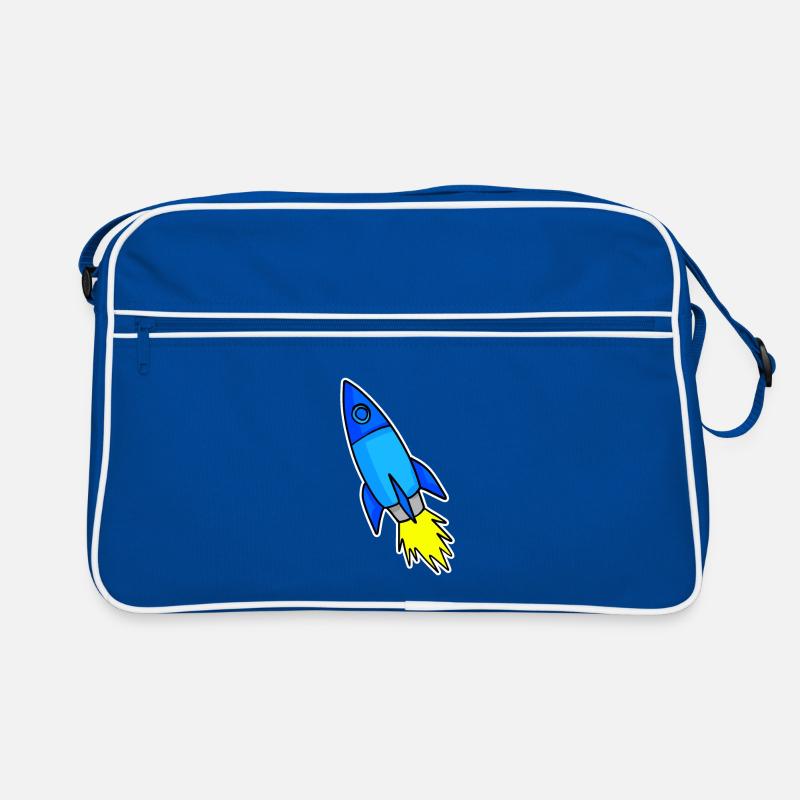Fusée bleue Sac Retro