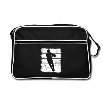Croquis de rugby - Sac Retro - noir/blanc - Devant