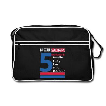 New York City Five Boroughs Love New York Bronx - Retro Bag - black/white - Front