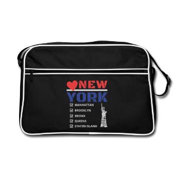 New York City Five Boroughs Love New York Bronx - Retro Bag - black/white - Front