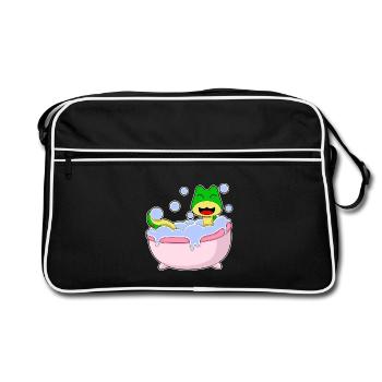 Snake Bathing Bathtub - Retro Bag - black/white - Front