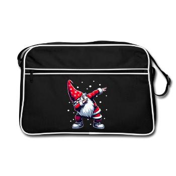 Dabbing Père Noël Dab Père Noël - Sac Retro - noir/blanc - Devant