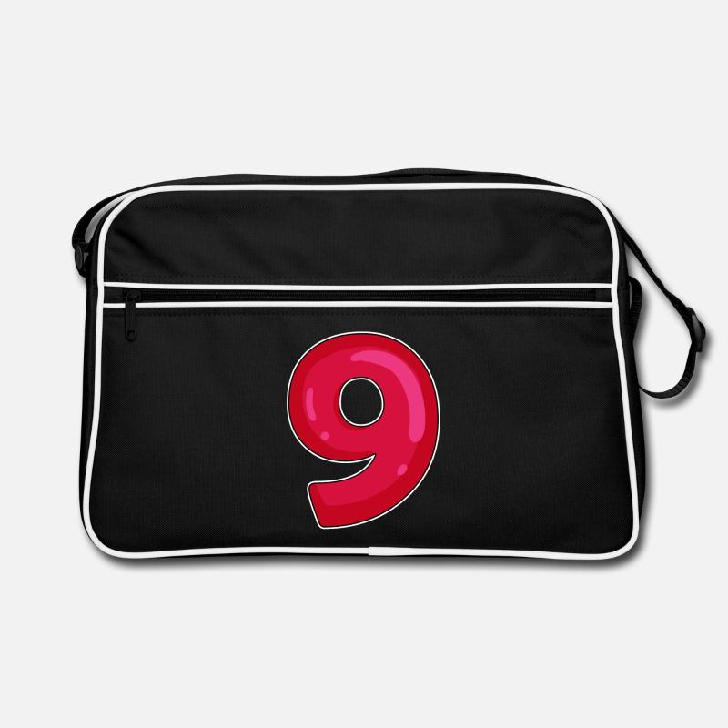 NEUF - 9 - Chiffre rouge Sac Retro