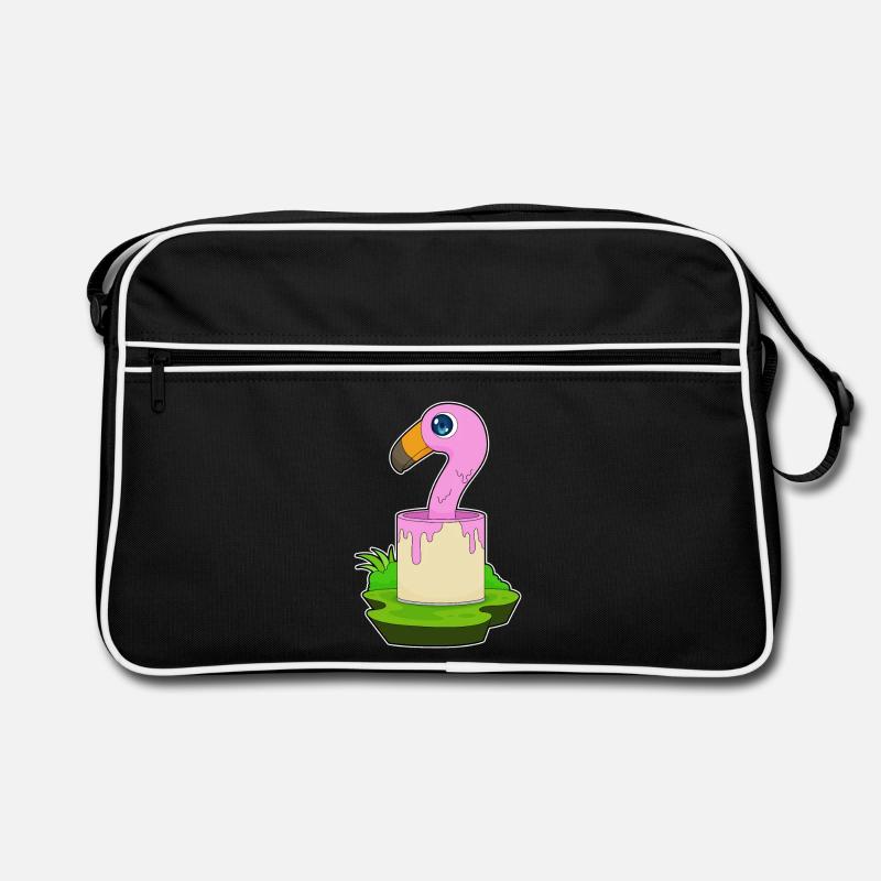 Flamingo Maler Farbeimer Malen Retro Tasche