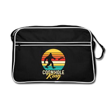 Cornhole King Sasquatch Bags Toss Game - Retro Bag - black/white - Front