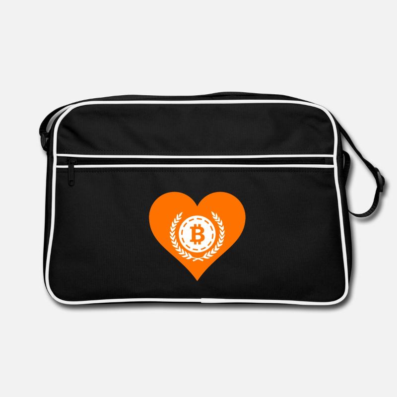 Bitcoin Crypto Cryptocurrency Splash Retro Tasche