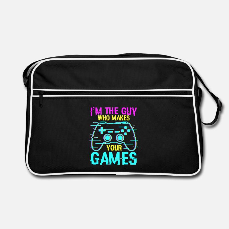 Game Programmer Saying Retro Bag