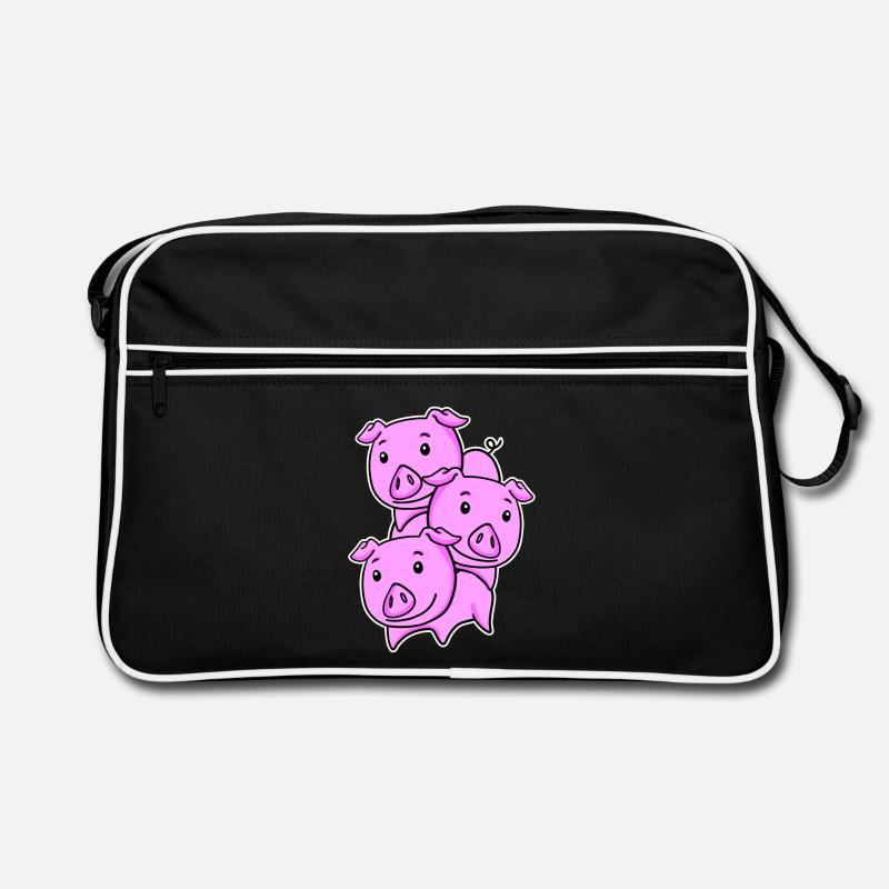 Cochons Cochon Cochon - Sac Retro - noir/blanc