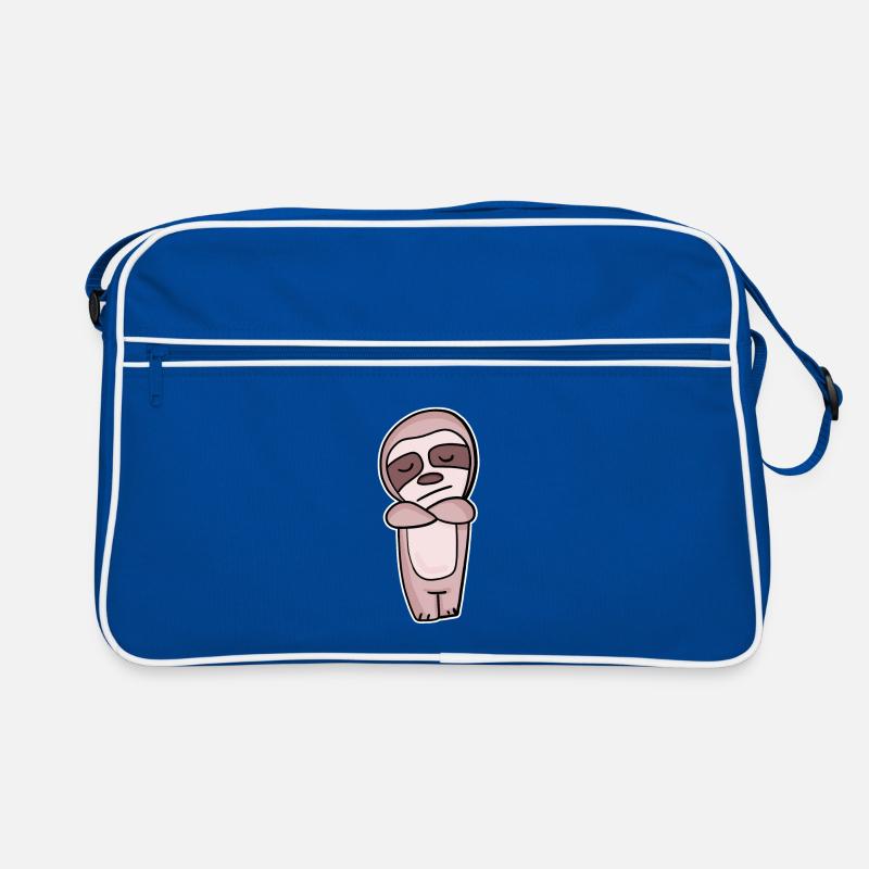 Faultier genervt Retro Tasche
