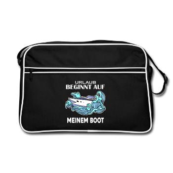Boot - Retro Tasche - Schwarz/Weiß - Vorne