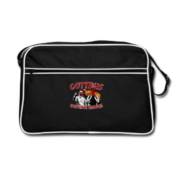 Cottbus und nicht anders UPDATE - Retro Tasche - Schwarz/Weiß - Vorne