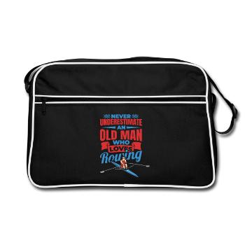 Never Underestimate An Old Rower - Retro Bag - black/white - Front