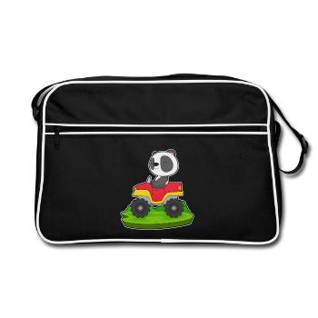 Panda Car - Retro Bag - black/white - Front