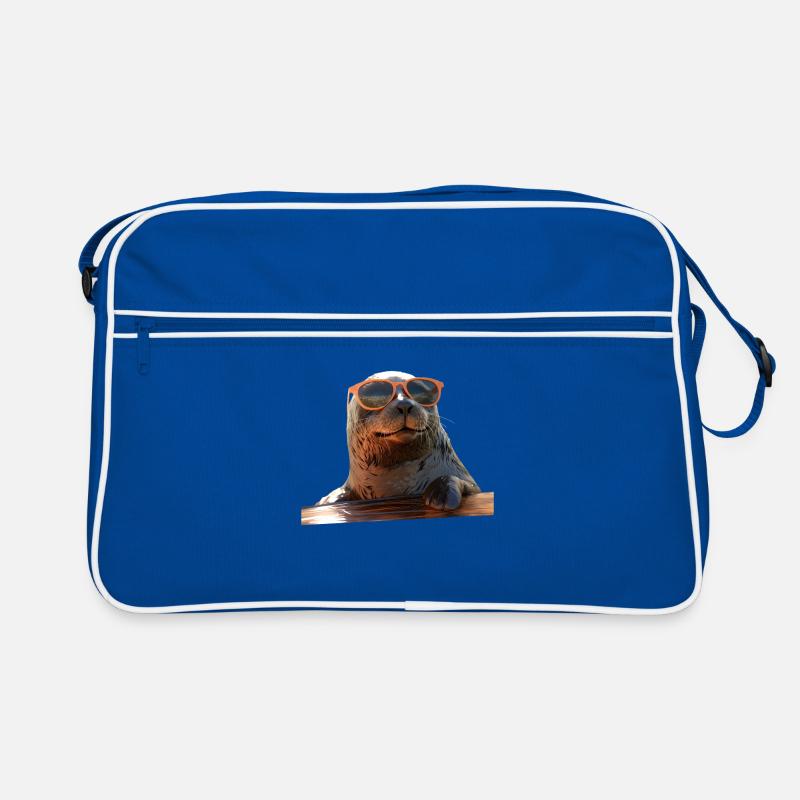 Phoque avec lunettes de soleil Phoque Morse Phoques mignons Sac Retro