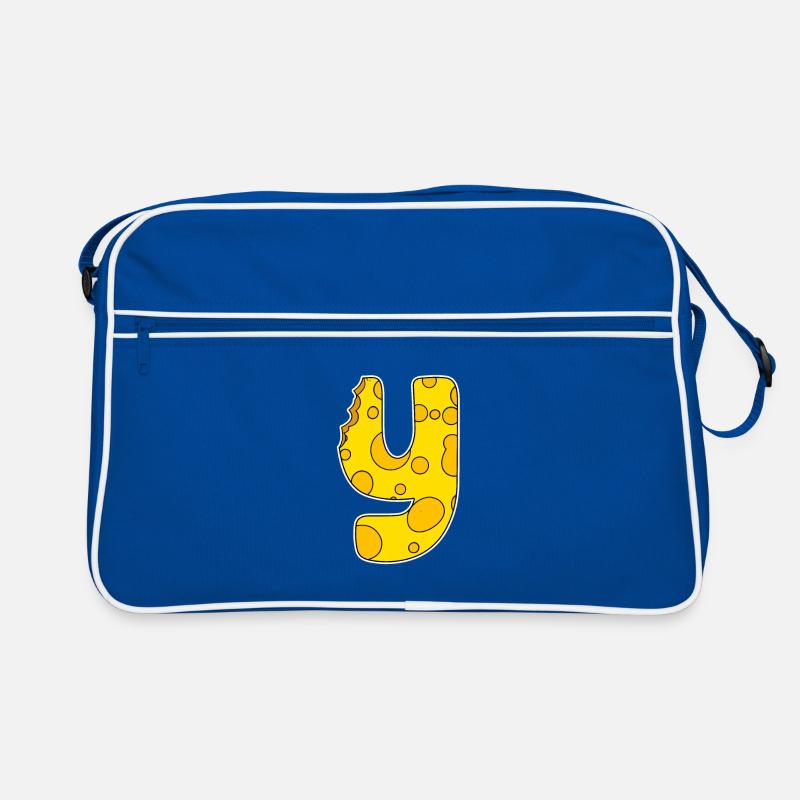 Buchstabe Y - Anfangsbuchstabe Y - Käse Motiv Retro Tasche