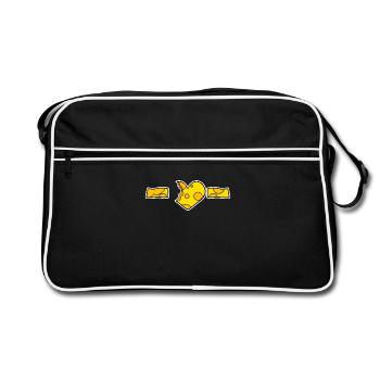 Cheese Love Heart Line - Retro Bag - black/white - Front