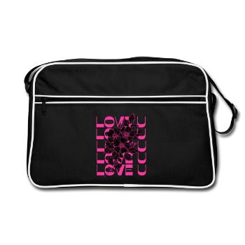LOVE U PINK - Sac Retro - noir/blanc - Devant