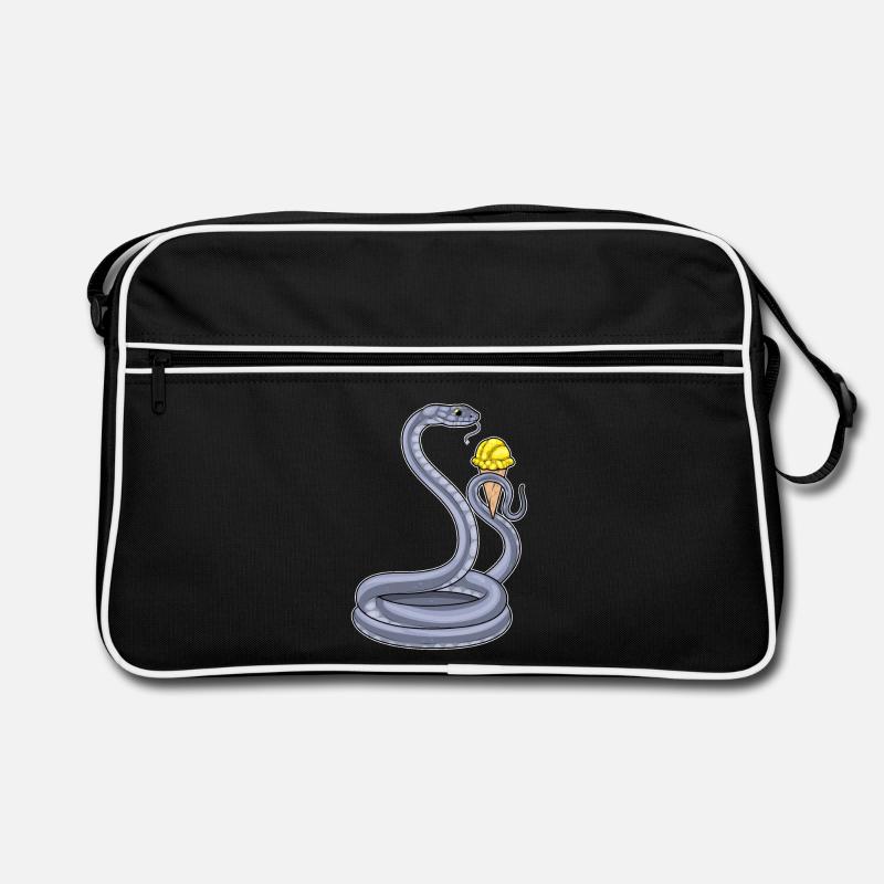 Crème glacée gaufrée serpent - Sac Retro - noir/blanc
