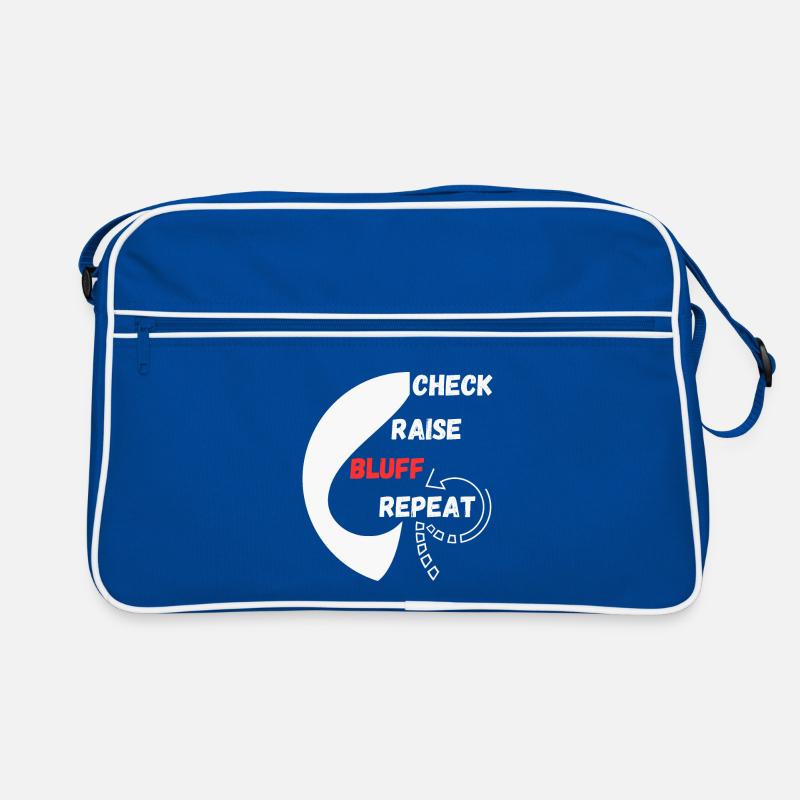 Repeat Poker "Schach, Raise, Bluff, Repeat" Retro Tasche