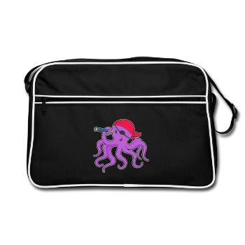 Jumelles Octopus Pirate - Sac Retro - noir/blanc - Devant