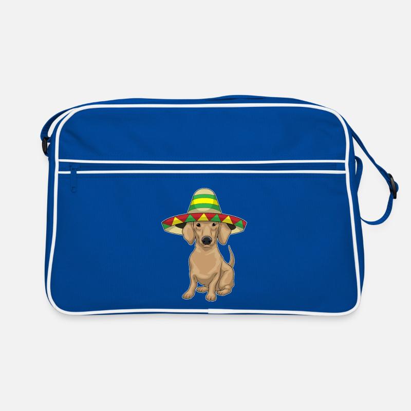 Dackel Sombrero Retro Tasche