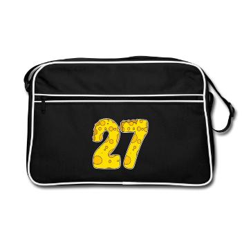 27 ans Lustig Käse - Sac Retro - noir/blanc - Devant