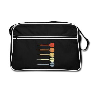Vintage Dart Sketch - Retro Bag - black/white - Front