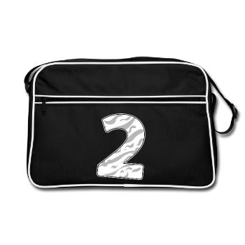 Number 2 Number Digit - Retro Bag - black/white - Front