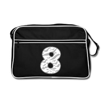 8 - Retro Bag - black/white - Front
