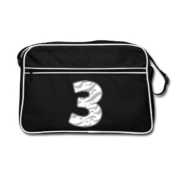 3 - Retro Tasche - Schwarz/Weiß - Vorne