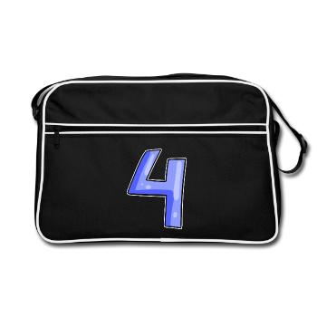 4 - Vier - Retro Tasche - Schwarz/Weiß - Vorne