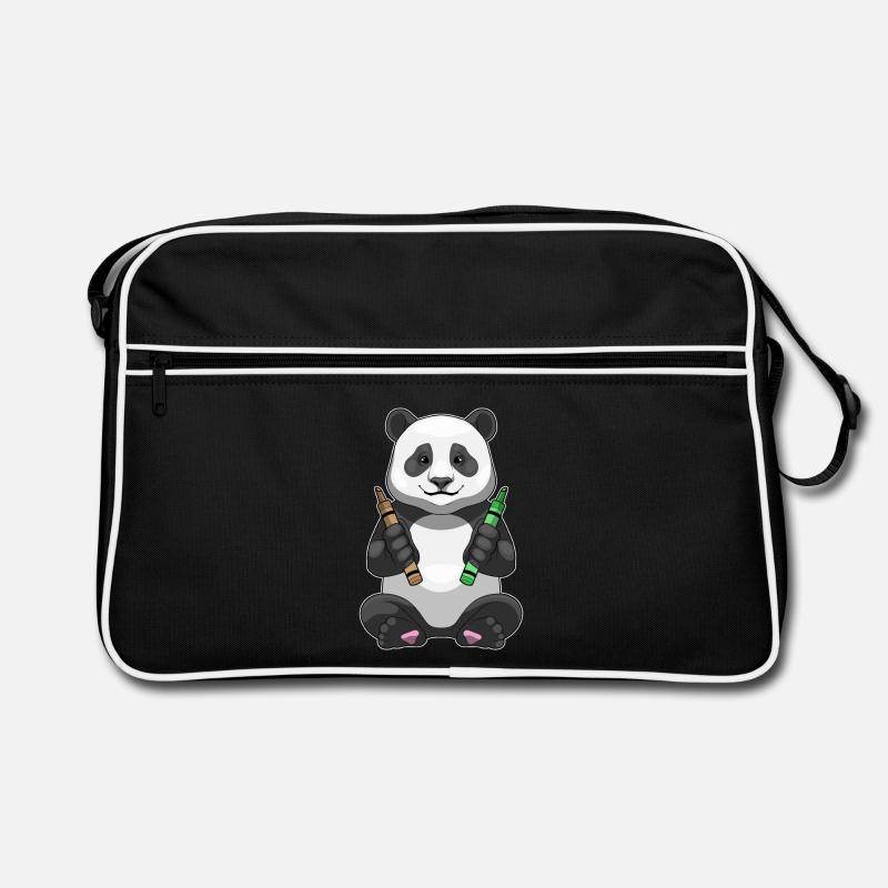 École de crayons Panda Student Sac Retro