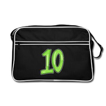 Dix numéros 10 Nombre - Sac Retro - noir/blanc - Devant