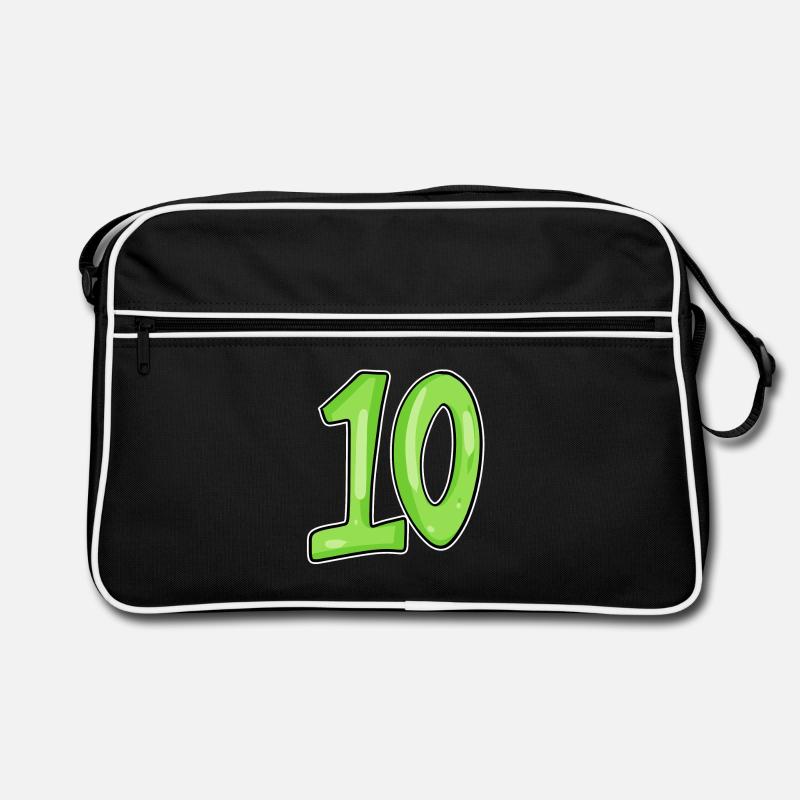 Dix numéros 10 Nombre Sac Retro