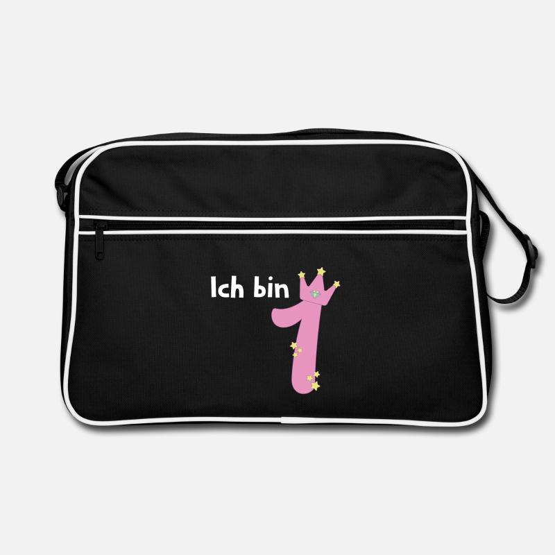 Ich bin schon 1 Mädchen 1 Jahre alt Retro Tasche