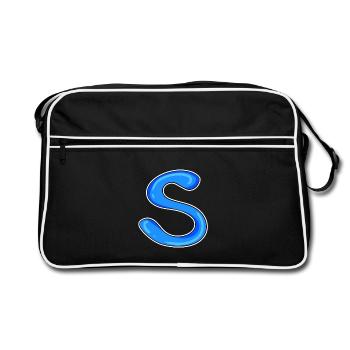 Lettre S Lettre initiale - Sac Retro - noir/blanc - Devant