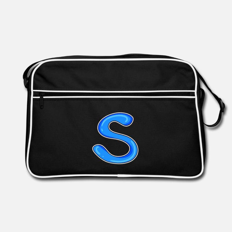 Letter S Initial Letter Retro Bag