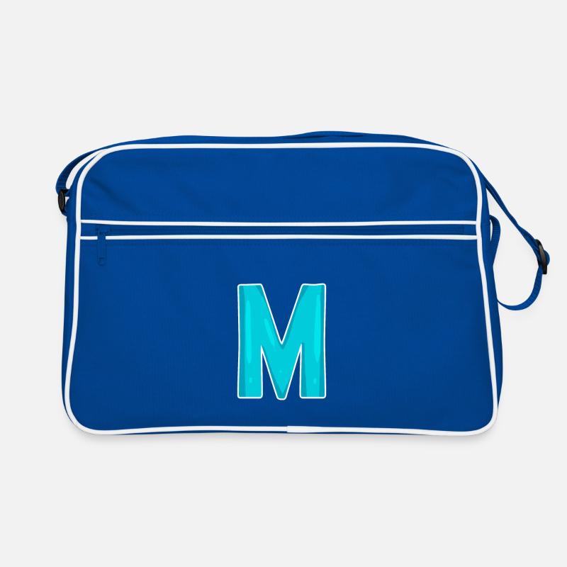 Buchstabe M Anfangsbuchstabe Retro Tasche
