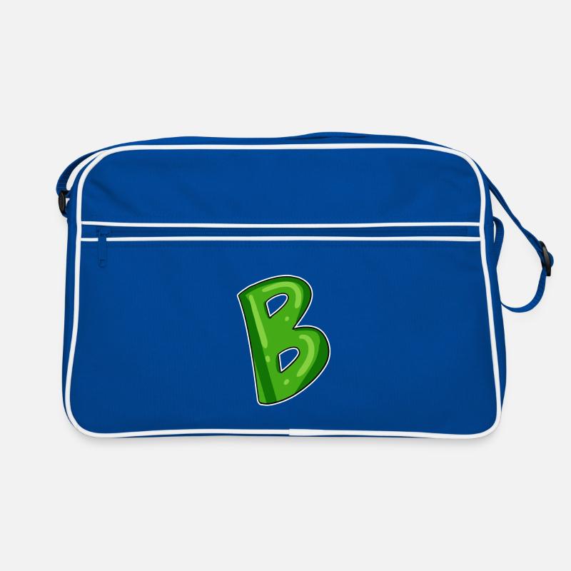 Buchstabe B - Anfangsbuchstabe B Retro Tasche