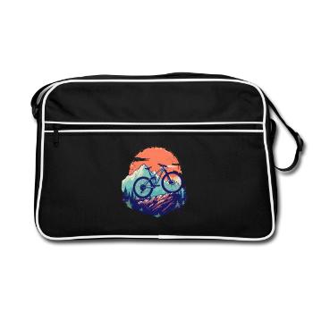 Mountainbiken - Retro Tasche - Schwarz/Weiß - Vorne