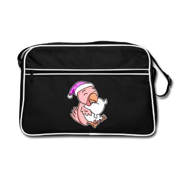 Chicken Tired Sleeping Sleeping Girl - Retro Bag - black/white - Front