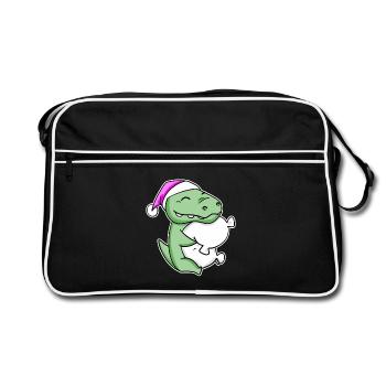 Crocodile Tired Sleeping Sleeping Girl - Retro Bag - black/white - Front