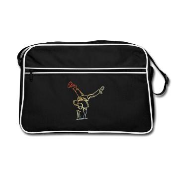 Croquis de Breakdancer Vintage - Sac Retro - noir/blanc - Devant