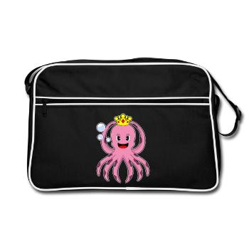 Couronne de pieuvre - Sac Retro - noir/blanc - Devant