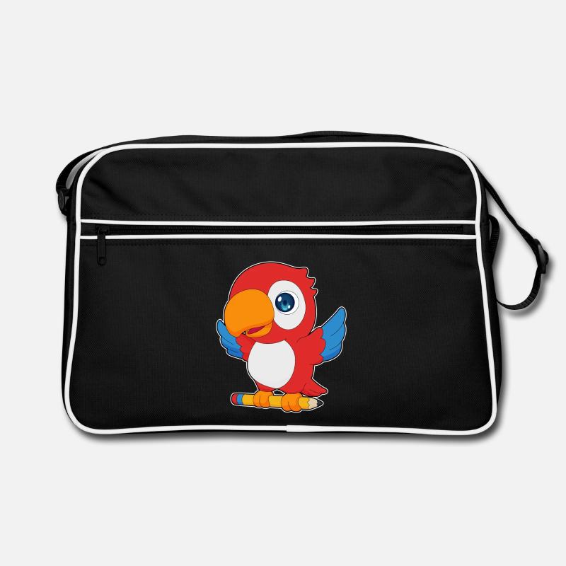 École de crayon Perroquet Pupil Sac Retro