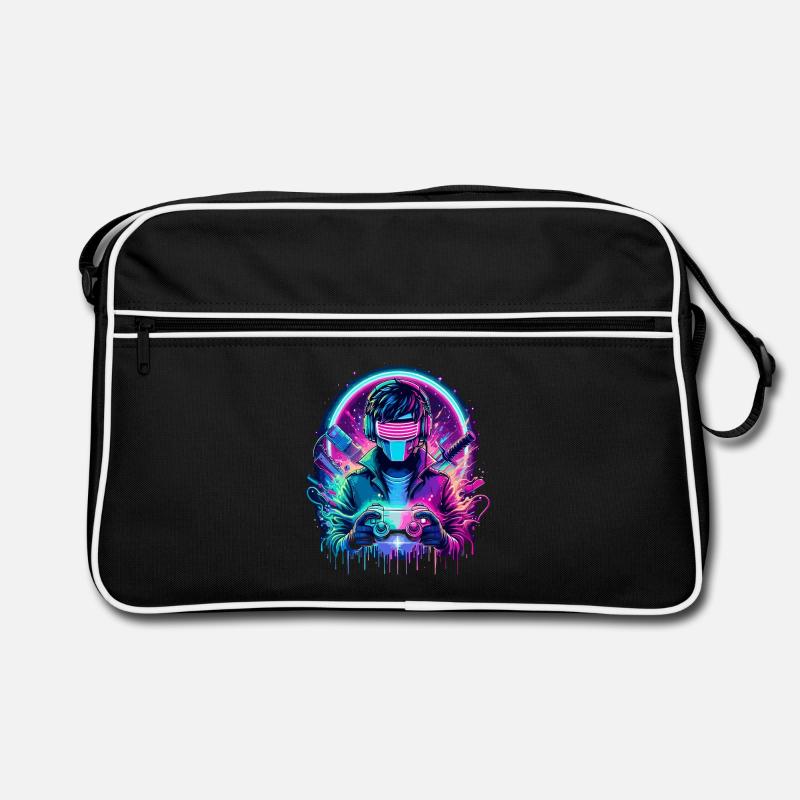 Neon Cyber Controller - Retro Gaming Power Retro Tasche