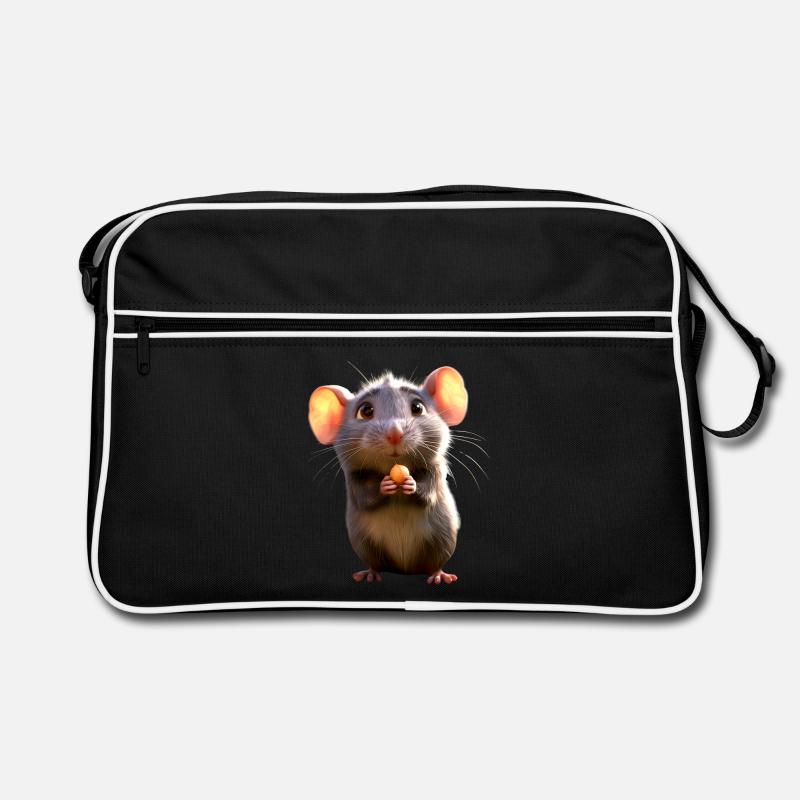 Rat, Cute Mouse, Rodents, Dwarf Mouse, Small Rats Retro Bag
