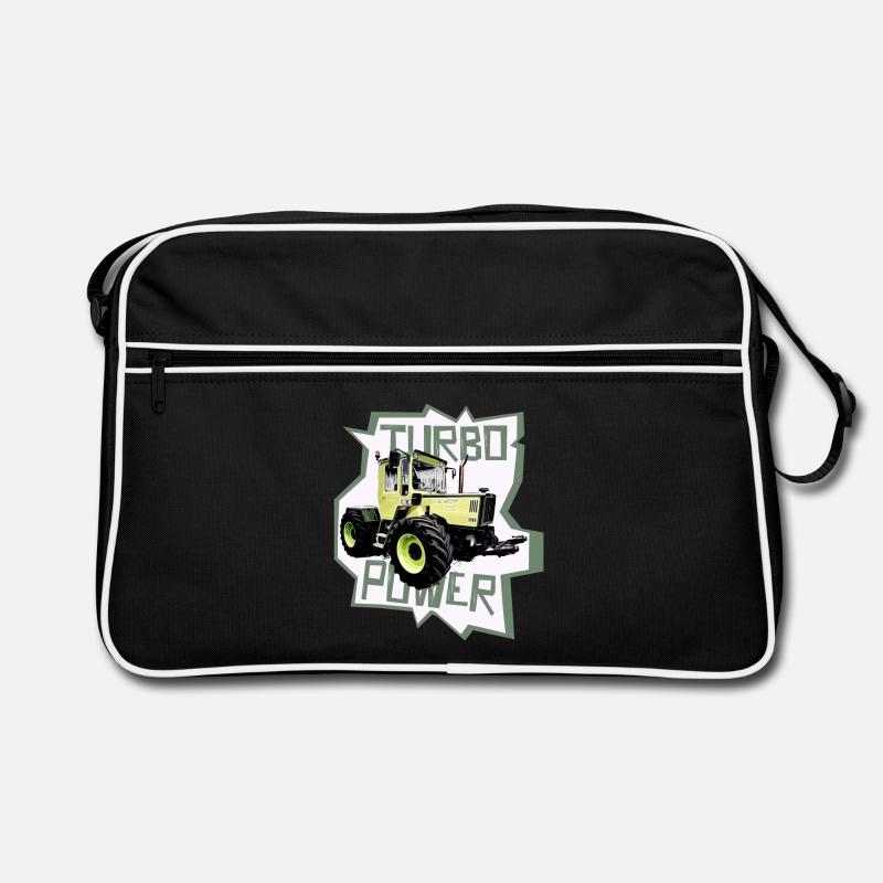 MB trac turbo power traktor - Retro Tasche - Schwarz/Weiß