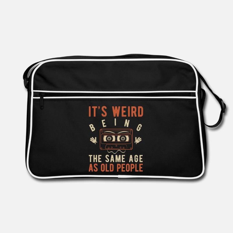 It's weird being the same age as old people - Retro Tasche - Schwarz/Weiß